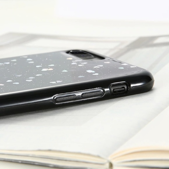 NEW iPhone 6+/6s+ Soft Glitter Heart Black Case - Picture 4 of 4